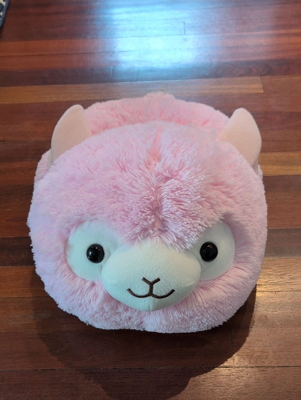 Plush Pink Alpaca Stuffed Animal Foot Warmer